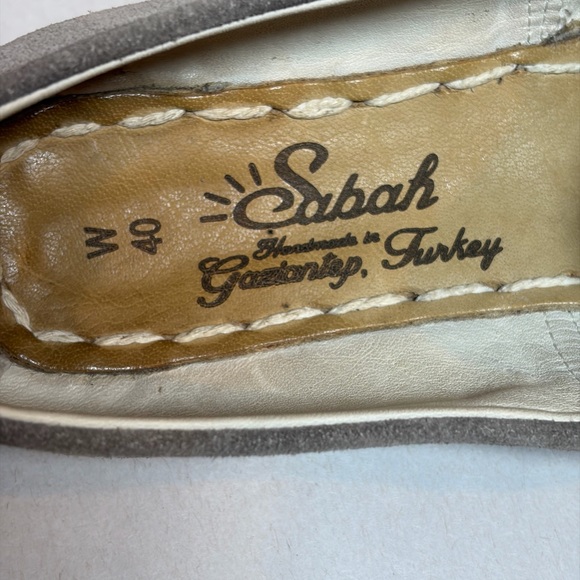 Sabah Ashmore Grey Suede Slip-On Flats Size W40/US 8.5 - Picture 8 of 8